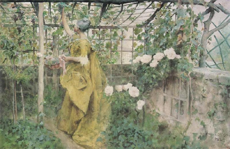 Carl Larsson The Vine Diptych oil painting image